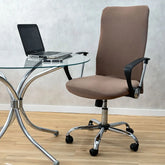 Foto vitrine capa para cadeira escritorio presidente chocolate